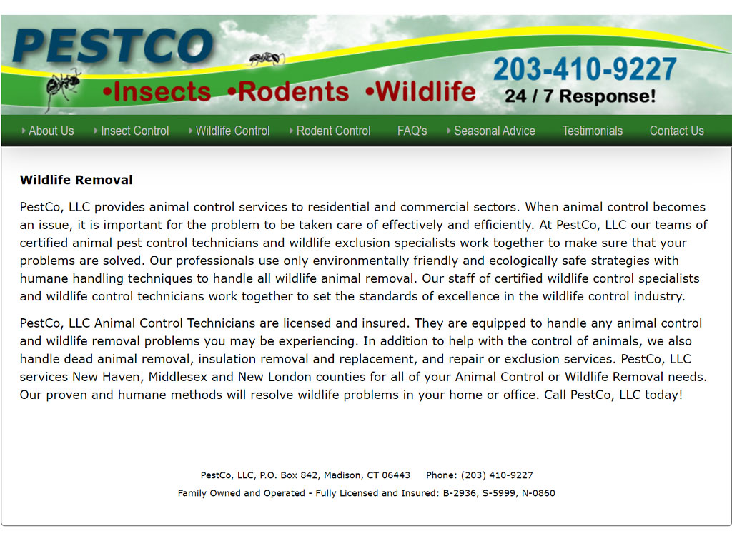 Bridgeport Wildlife Control